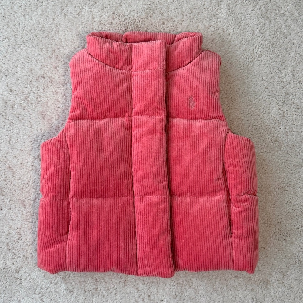 Ralph Lauren Corduroy Puffer Down Vest - Picture 1 of 10